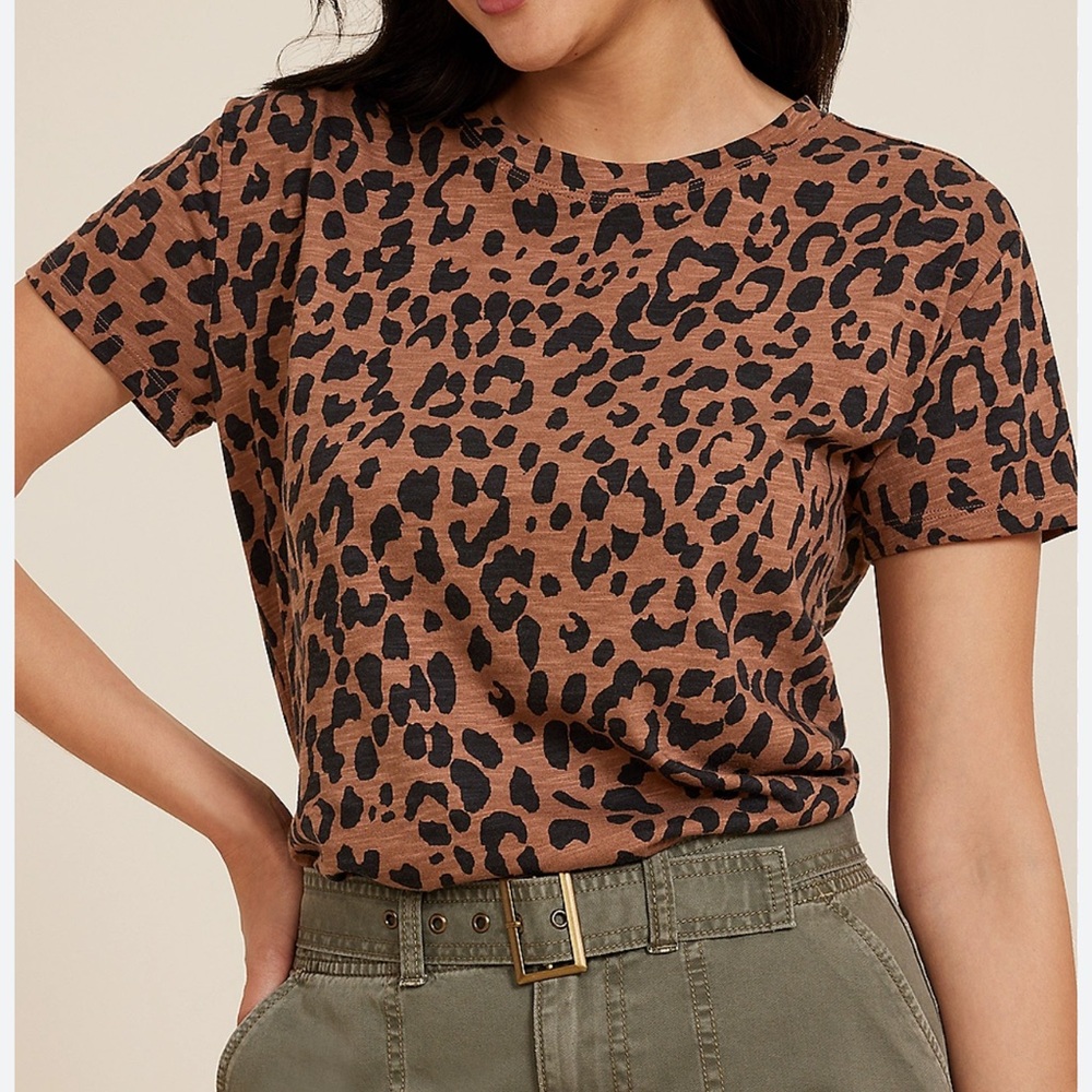 Maurices 24/7 Dawson Animal Crew Neck Short Sleeve Tee XS